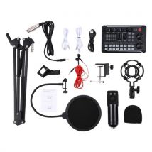 Suspension Microphone Kit Professional Sound Card & Microphone & Mic Arm Bracket Set
