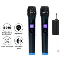 BOMGE Multifunctional Dual Channel Wireless Microphone Cordless Handheld Mic