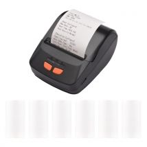 Bisofice Receipt Printer Portable 58mm Mobile Thermal Printer with 6 Thermal Paper Rolls