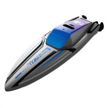 Remote Control Boat, 2.4Ghz Waterproof Rechargeable Speed Boat for Pools and Lakes, Mini Stunt Boat Toys for Kids Adults Boys Girls, Green