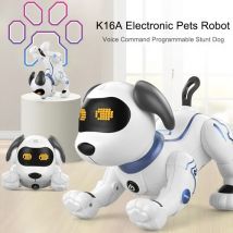 LE NENG TOYS K16A Electronic Pets Robot Dog Stunt Dog Voice Command Programmable Touch-sense Music Song Toy for Kids Birthday Christmas Gift