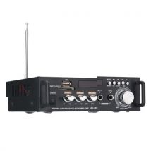 12V/ 220V Mini 2CH LCD Display HIFI Audio Stereo Power Amplifier BT FM Radio Portable Car Home 600W Remote Control Audio Amplifier