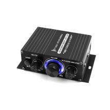 AK170 12V Mini Audio Power Amplifier Digital Audio Receiver AMP Dual Channel 20W+20W Bass Treble Volume Control for Car Home Use