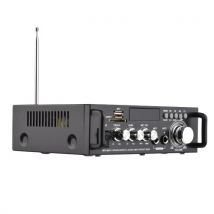 12V / 220V Mini Audio Power Amplifier 2CH 300W+300W for Car Home Use BT Digital Audio Receiver