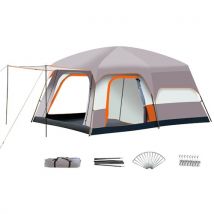 Luxury Tents For Camping Large Family Tent With Rooms 4-12 People Waterproof Two-Bedroom And One-living Room Design