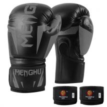 Boxing Gloves with Wrist Support Straps Kick Boxing Muay Thai Punching Training Bag Gloves Adjustable Handwraps Outdoor Sports Mittens Boxing Practice Equipment for Punch Bag Sack Boxing Pads 12oz