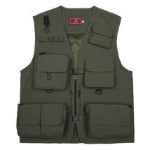 Fishing Photography Vest Summer Multi Pockets Mesh Jackets Quick Dry Waistcoat
