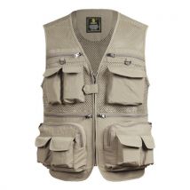 Fishing Vest Breathable Fishing Travel Mesh Vest with Zipper Pockets Summer Work Vest for Outdoor Activities
