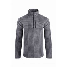 Weird Fish Longmont Eco 1/4 Zip Stripe Grid Fleece Navy Size 2XL