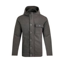 Weird Fish Fairfield Button Front Fleece Jacket Dark Grey Size S