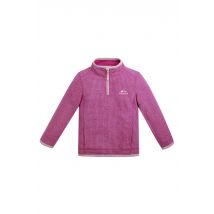Weird Fish Archie Unisex Kids Eco 1/4 Zip Grid Fleece Raspberry Size 11-12