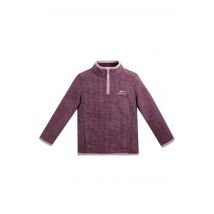 Weird Fish Archie Unisex Kids Eco 1/4 Zip Grid Fleece Dark Violet Size 5-6