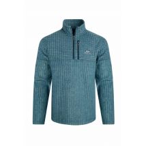 Weird Fish Longmont Eco 1/4 Zip Stripe Grid Fleece Deep Sea Blue Size 3XL