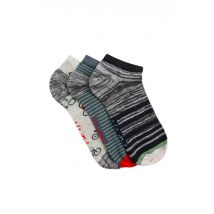 Weird Fish Rolph Trainer Socks 3 Pack Grey Marl Size 7-11