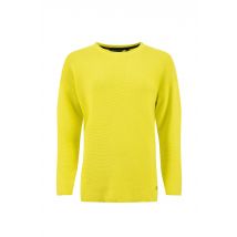 Weird Fish Dalla Knitted Crew Neck Jumper Acid Lime Size 22