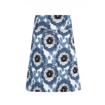 Weird Fish Malmo Organic Printed Jersey Skirt Pale Denim Size 8