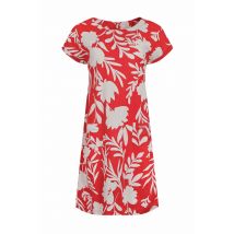 Weird Fish Orlando Linen Rich Pocket Dress Radical Red Size 18