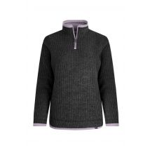 Weird Fish Lynda 1/4 Zip Grid Fleece Washed Black Size 16