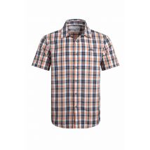 Weird Fish Judd Organic Cotton Short Sleeve Check Shirt Mango Size 5XL