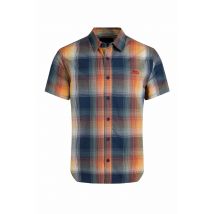 Weird Fish Judd Organic Cotton Short Sleeve Check Shirt Ensign Blue Size 5XL