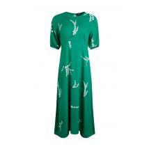 Weird Fish Everly LivaEco™ Printed Viscose Dress Evergreen Size 10