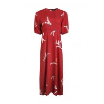 Weird Fish Everly LivaEco™ Printed Viscose Dress Red Size 14