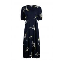 Weird Fish Everly LivaEco™ Printed Viscose Dress Rich Navy Size 8
