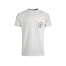 Weird Fish Tidal Organic Cotton Branded Pocket T-Shirt Dusty White Size 4XL