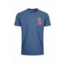 Weird Fish Pickled Back Print Artist T-Shirt Ensign Blue Size M