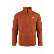 Weird Fish Errill 1/4 Zip Textured Fleece Brick Orange Size 3XL
