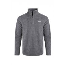 Weird Fish Errill 1/4 Zip Textured Fleece Frost Grey Size M
