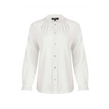 Weird Fish Donna Frilly Edge Cotton Dobby Shirt White Size 16