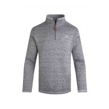 Weird Fish Robins Eco 1/4 Zip Heringbone Soft Knit Storm Grey Size 3XL