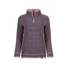 Weird Fish Meadow 1/4 Zip Stripe Eco Macaroni Heather Size 10