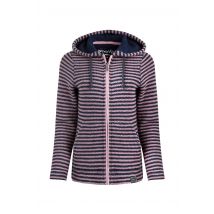 Weird Fish Fisher Full Zip Stripe Eco Macaroni Hoodie Heather Size 12