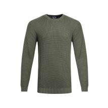 Weird Fish Easton Waffle Crew Neck Jumper Fir Green Size 2XL