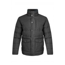 Weird Fish Charlestown Houndstooth Puffer Jacket Anthracite Size 2XL