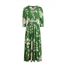 Weird Fish Isha LivaEco™ Printed Viscose Dress Moss Green Size 16