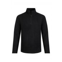Weird Fish Newport 1/4 Zip Rib Fleece  Washed Black Size 5XL