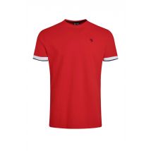 Weird Fish Danville Organic Cotton Pique T-Shirt Retro Red Size L