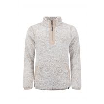 Weird Fish Madi Cosy 1/4 Zip Fleece Beige Size 20