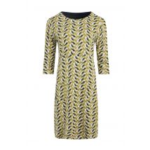 Weird Fish Starshine Organic Cotton Jersey Dress Warm Olive Size 12