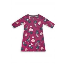 Weird Fish Starlight Girls Organic Cotton Printed Dress  Boysenberry Size 7-8