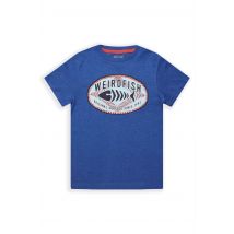 Weird Fish Surf Co Kids Eco Graphic T-Shirt Cobalt Blue Size 7-8