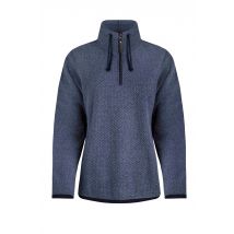 Weird Fish Odina Eco 1/4 Zip Zig Zag Fleece Dark Blue Size 10