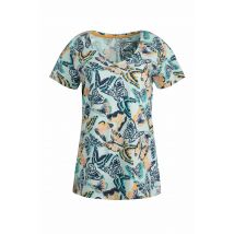 Weird Fish Merica Organic Cotton Printed Jersey T-Shirt Seafoam Size 10