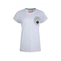 Weird Fish Sunset Summit Back Print Organic Cotton Graphic T-Shirt White Size 12