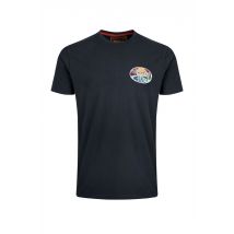 Weird Fish Land and Sea Back Print Graphic T-Shirt Navy Size 4XL
