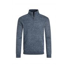 Weird Fish Helmsdale Eco 1/4 Zip Jumper Pale Denim Size 3XL