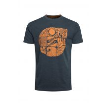 Weird Fish Summer Sector Front Print Eco Graphic T-Shirt Navy Size L